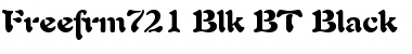 Freefrm721 Blk BT Black Font Title Preview