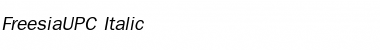 FreesiaUPC Italic Font Title Preview