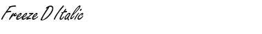 Freeze D Italic Font Title Preview
