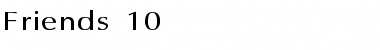 Friends 10 Regular Font Title Preview