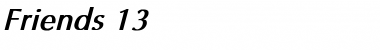 Friends 13 Bold Italic Font Title Preview
