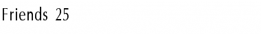 Friends 25 Regular Font Title Preview