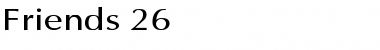 Friends 26 Regular Font Title Preview