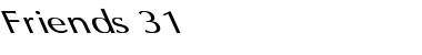 Friends 31 Regular Font Title Preview