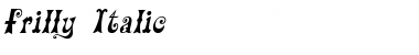 Frilly Italic Font Title Preview