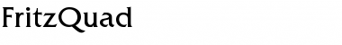 FritzQuad Regular Font Title Preview