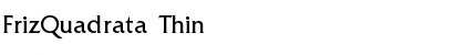 FrizQuadrata Thin Font Title Preview