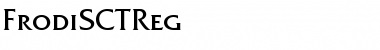 FrodiSCTReg Regular Font Title Preview