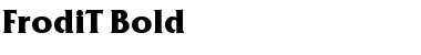 FrodiT Bold Font Title Preview