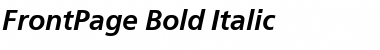 FrontPage Bold Italic Font Title Preview