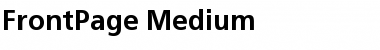 FrontPage Medium Font Title Preview