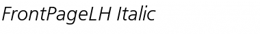 FrontPageLH Italic Font Title Preview
