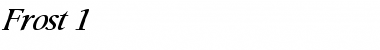Frost 1 Italic Font Title Preview