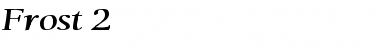 Frost 2 Regular Font Title Preview