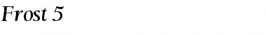 Frost 5 Regular Font Title Preview