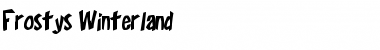 Frosty's Winterland Regular Font Title Preview