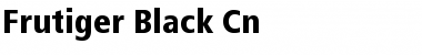 Frutiger Black Cn Regular Font Title Preview
