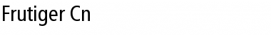 Frutiger Cn Regular Font Title Preview