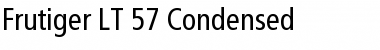 Frutiger LT 57 Cn Regular Font Title Preview
