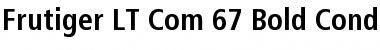 Frutiger LT Com 67 Bold Condensed Font Title Preview