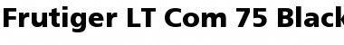Frutiger LT Com 75 Black Font Title Preview