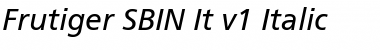 Frutiger SBIN It v.1 Italic Font Title Preview