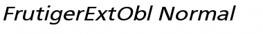 FrutigerExtObl Normal Font Title Preview