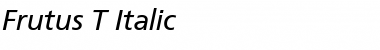 Frutus T Italic Font Title Preview
