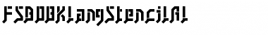 FSB08KlangStencilAl Regular Font Title Preview
