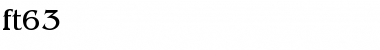 ft63 Regular Font Title Preview