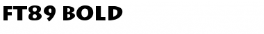ft89 Bold Font Title Preview