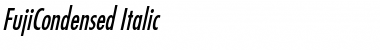 FujiCondensed Italic Font Title Preview