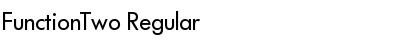 FunctionTwo Regular Font Title Preview