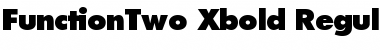 FunctionTwo-Xbold Regular Font Title Preview