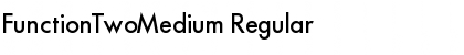 FunctionTwoMedium Regular Font Title Preview
