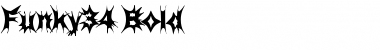 Funky34 Bold Font Title Preview