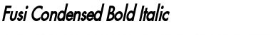 Fusi Condensed Bold Italic Font Title Preview