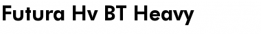 Futura Hv BT Heavy Font Title Preview
