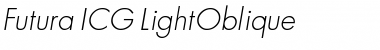Futura ICG LightOblique Font Title Preview