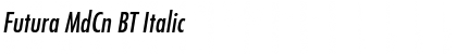 Futura MdCn BT Italic Font Title Preview