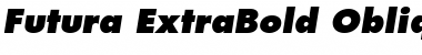 Futura-ExtraBold Extra BoldItalic Font Title Preview