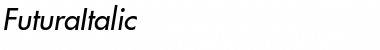 FuturaItalic Regular Font Title Preview