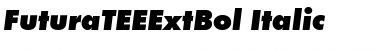 FuturaTEEExtBol Italic Font Title Preview