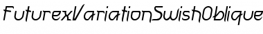 FuturexVariationSwishOblique Regular Font Title Preview