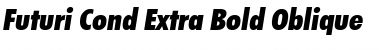 Futuri Cond. Extra Bold Oblique Font Title Preview