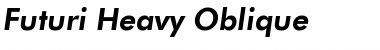 Futuri Heavy Italic Font Title Preview