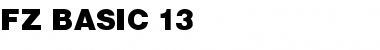 FZ BASIC 13 Normal Font Title Preview