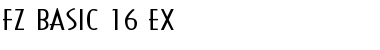 FZ BASIC 16 EX Normal Font Title Preview