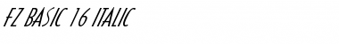 FZ BASIC 16 ITALIC Normal Font Title Preview