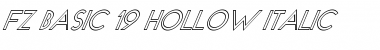 FZ BASIC 19 HOLLOW ITALIC Normal Font Title Preview